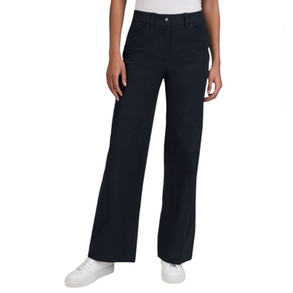 Lululemon Black City Sleek 5 Pocket Wide Leg Utilitech Pants NWT Size 29 - Picture 1 of 6